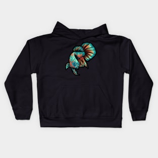 HMPK Tail Siamese fighting fish Kids Hoodie